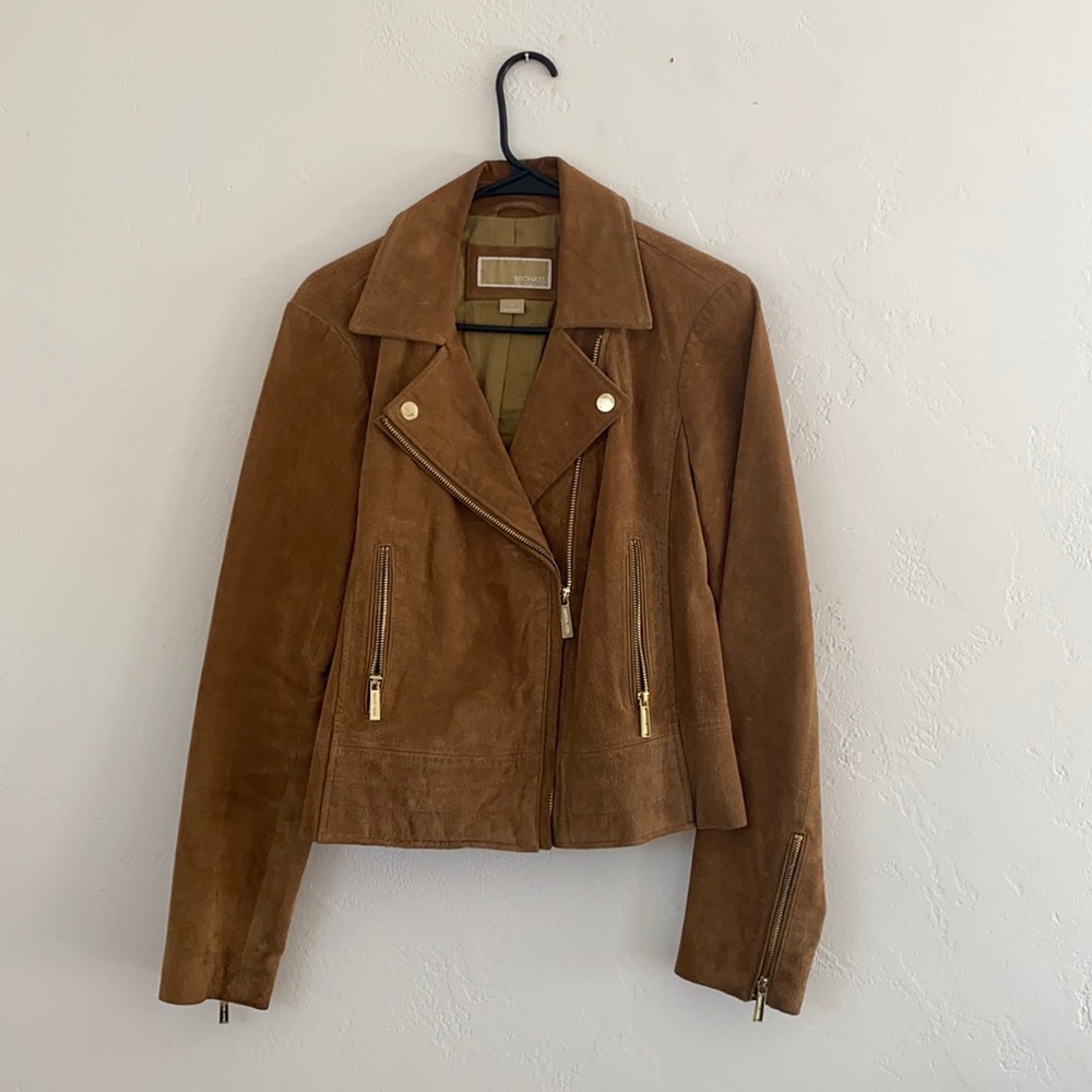 Michael Kors Suede Moto Jacket